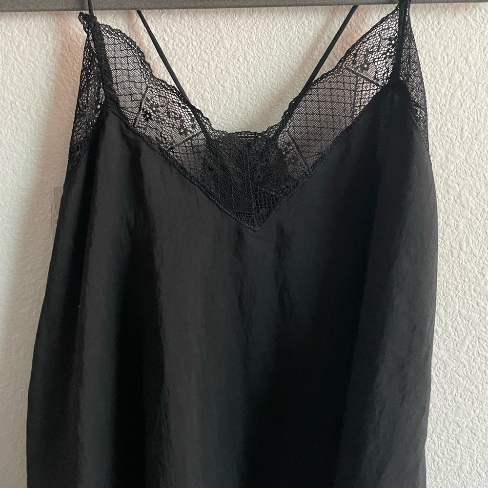 TWO Lace Tank Tops (Black & Olive Green)